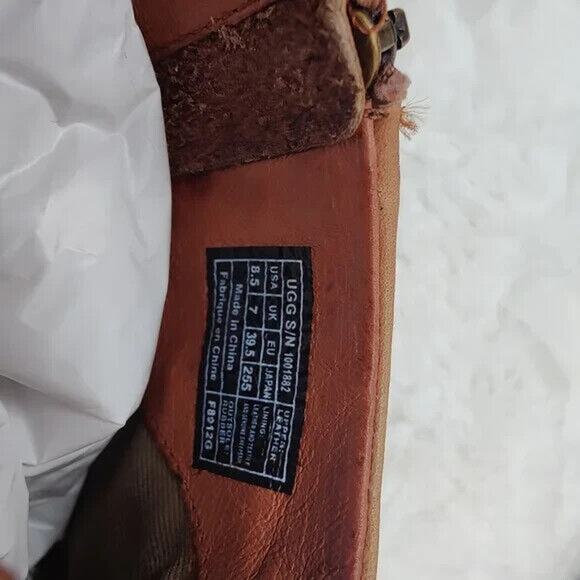 Tan Ugg Wedge Heel Ankle Booties Size US 8.5 - Picture 8 of 10